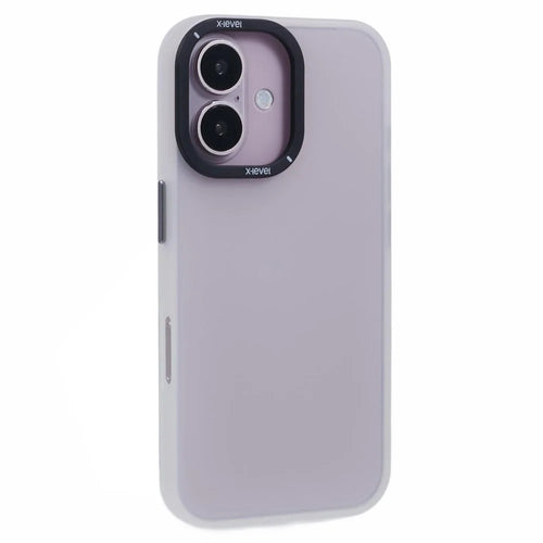 X-LEVEL For iPhone 16 Case Matte Finish PC + TPU Phone Cover - White - 1