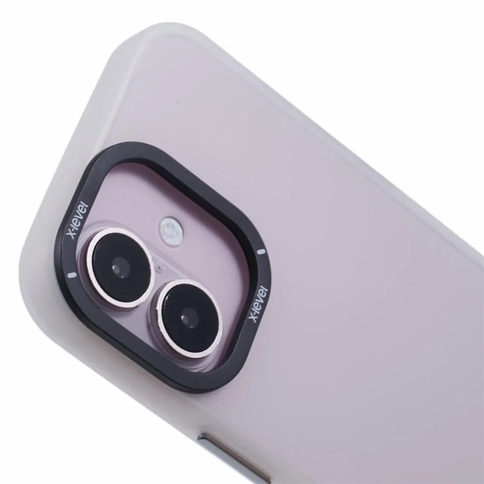 X-LEVEL For iPhone 16 Case Matte Finish PC + TPU Phone Cover - White - 6