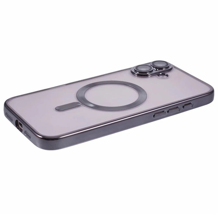 X-LEVEL For iPhone 16 Plus Magnetic Case Electroplating TPU Phone Cover with Lens Film - Grey - 6