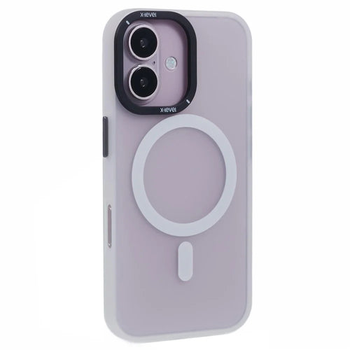 X-LEVEL For iPhone 16 Case Compatible with MagSafe PC + TPU Phone Cover Anti-Fingerprints - White - 1