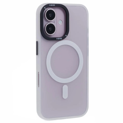 X-LEVEL For iPhone 16 Case Compatible with MagSafe PC + TPU Phone Cover Anti-Fingerprints - White - 1