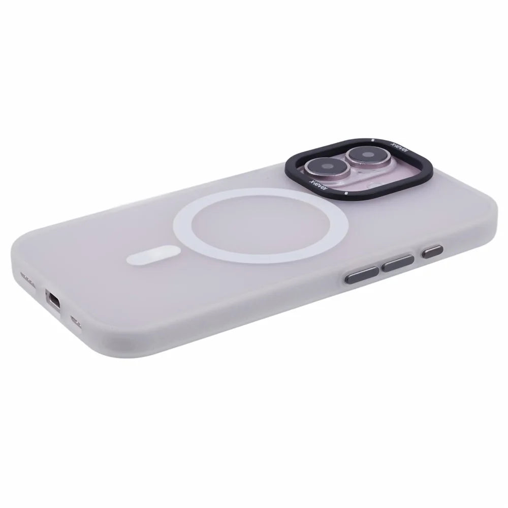 X-LEVEL For iPhone 16 Case Compatible with MagSafe PC + TPU Phone Cover Anti-Fingerprints - White - 6