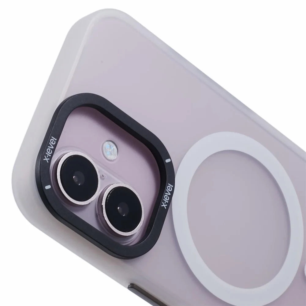 X-LEVEL For iPhone 16 Case Compatible with MagSafe PC + TPU Phone Cover Anti-Fingerprints - White - 7