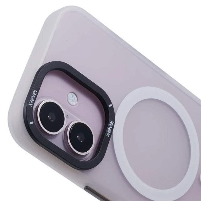 X-LEVEL For iPhone 16 Case Compatible with MagSafe PC + TPU Phone Cover Anti-Fingerprints - White - 7