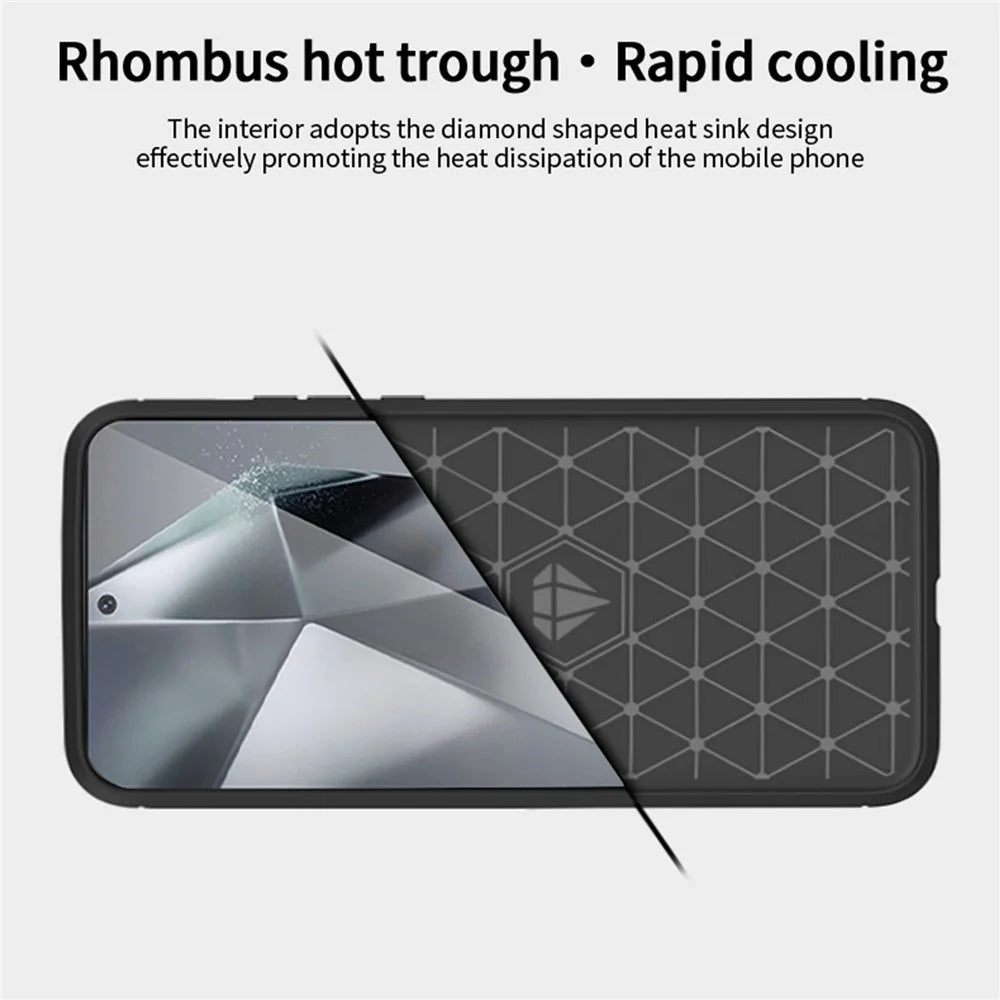MOFI JK TPU Series-1 For Samsung Galaxy S24 FE TPU Case Carbon Fiber Texture Phone Cover - Black - 7