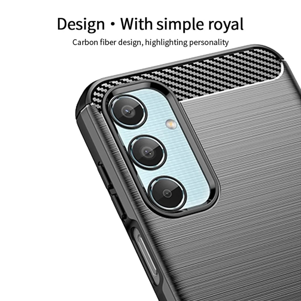 MOFI JK TPU Series-1 For Samsung Galaxy M35 5G TPU Phone Case Carbon Fiber Texture - Black - 5