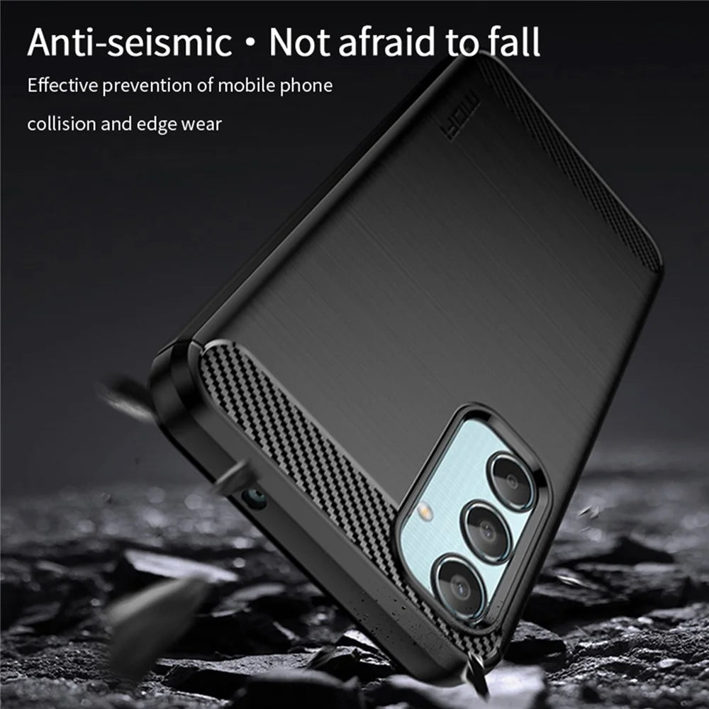 MOFI JK TPU Series-1 For Samsung Galaxy M35 5G TPU Phone Case Carbon Fiber Texture - Black - 6
