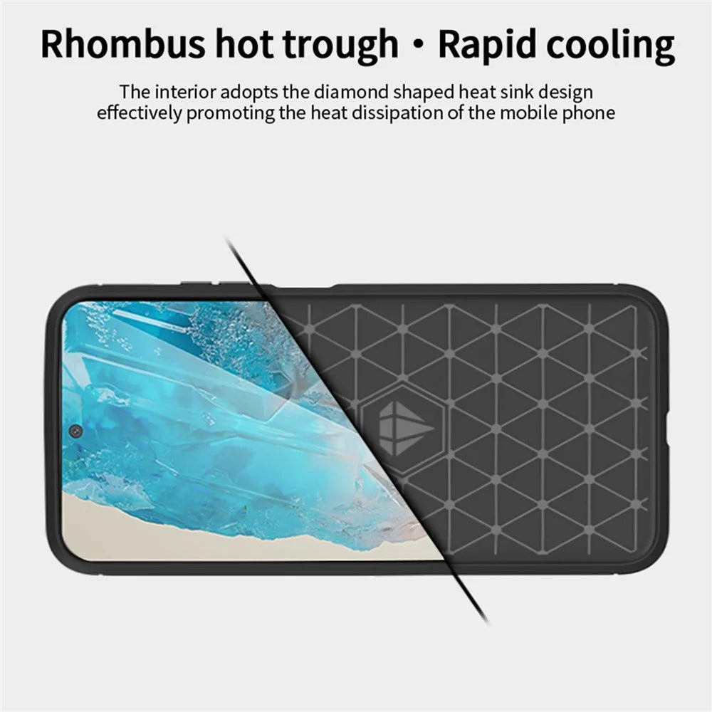 MOFI JK TPU Series-1 For Samsung Galaxy M35 5G TPU Phone Case Carbon Fiber Texture - Black - 7