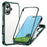 For iPhone 16 Plus Case Double-Sided Tempered Glass+Silicone+TPU Phone Cover - Midnight Green - 2