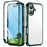 For iPhone 16 Plus Case Double-Sided Tempered Glass+Silicone+TPU Phone Cover - Midnight Green - 3