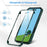 For iPhone 16 Plus Case Double-Sided Tempered Glass+Silicone+TPU Phone Cover - Midnight Green - 6