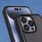 For iPhone 16 Pro Case Double-Sided Tempered Glass Silicone+TPU Frame Hybrid Phone Cover - Black - 2