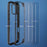 For iPhone 16 Pro Case Double-Sided Tempered Glass Silicone+TPU Frame Hybrid Phone Cover - Black - 3