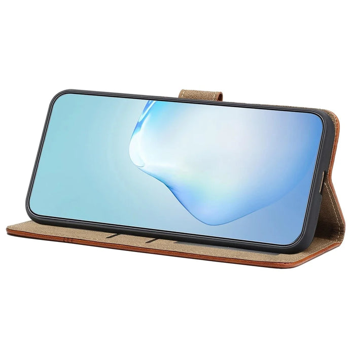 For iPhone 6 / 6s / 7 / 8  / SE (2020) / SE (2022) Wallet Case PU Leather Folio Flip Phone Cover with Strap / Stand - Brown - 2