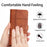 For iPhone 6 / 6s / 7 / 8  / SE (2020) / SE (2022) Wallet Case PU Leather Folio Flip Phone Cover with Strap / Stand - Brown - 4