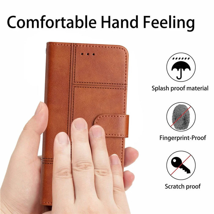 For iPhone 6 / 6s / 7 / 8  / SE (2020) / SE (2022) Wallet Case PU Leather Folio Flip Phone Cover with Strap / Stand - Brown - 4