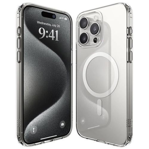 VILI MAG-C Series For iPhone 15 Pro Max Clear Case PC+TPU Cover Compatible with MagSafe - 1