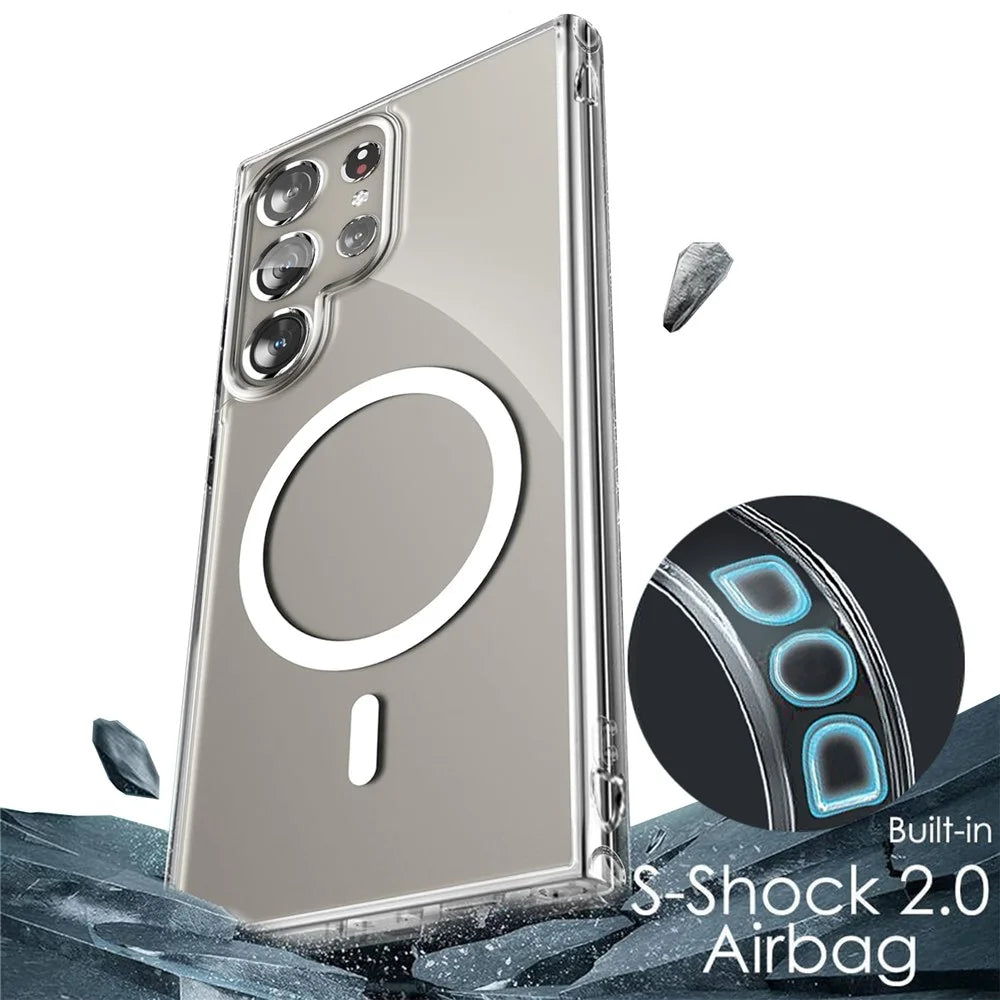 VILI MAG-C Series For Samsung Galaxy S24 Ultra Magnetic Phone Case PC+TPU Shockproof Cover - 5