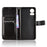 For TCL 50 LE Case Leather Wallet Phone Cover Crazy Horse Texture - Black - 4