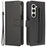 For Samsung Galaxy Z Fold6 5G Case with Pencil Holder, PU Leather Diamond Texture Wallet Phone Cover - Black - 1