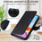 For Samsung Galaxy Z Fold6 5G Case with Pencil Holder, PU Leather Diamond Texture Wallet Phone Cover - Black - 5