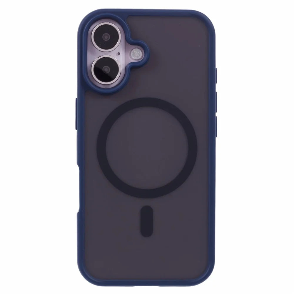 X-LEVEL For iPhone 16 Case Compatible with MagSafe TPU+Acrylic Shockproof Phone Cover Rubberized Finish - Dark Blue - 3