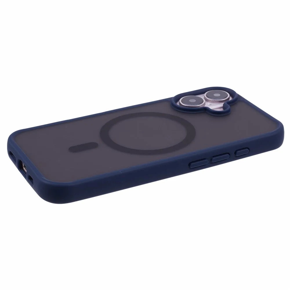 X-LEVEL For iPhone 16 Case Compatible with MagSafe TPU+Acrylic Shockproof Phone Cover Rubberized Finish - Dark Blue - 6