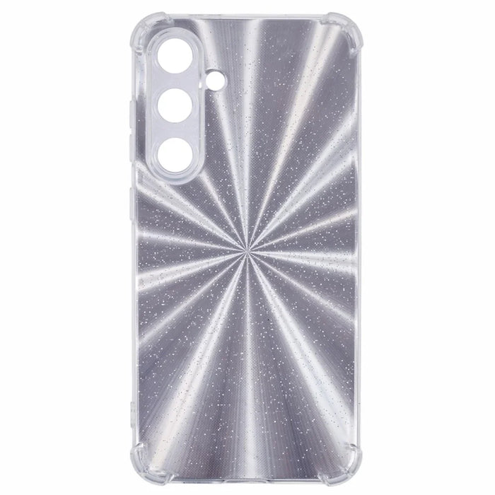 For Samsung Galaxy S24 FE Phone Case Anti-Drop TPU Protective Cover with Card Paper - Aurora Silver - 1