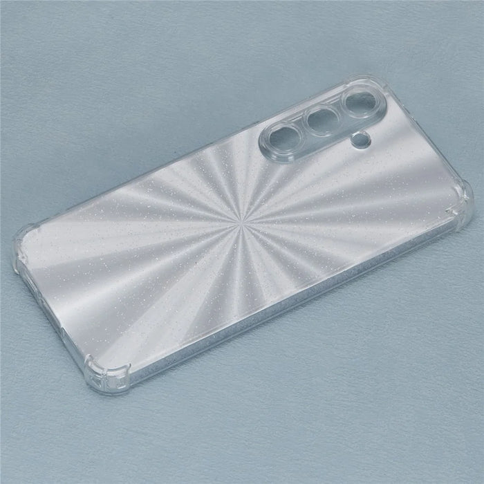 For Samsung Galaxy S24 FE Phone Case Anti-Drop TPU Protective Cover with Card Paper - Aurora Silver - 4