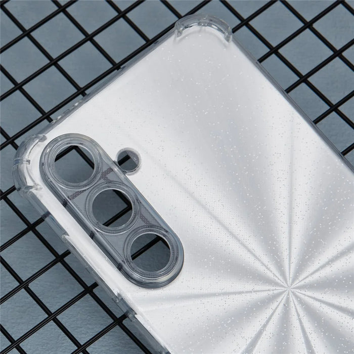 For Samsung Galaxy S24 FE Phone Case Anti-Drop TPU Protective Cover with Card Paper - Aurora Silver - 5