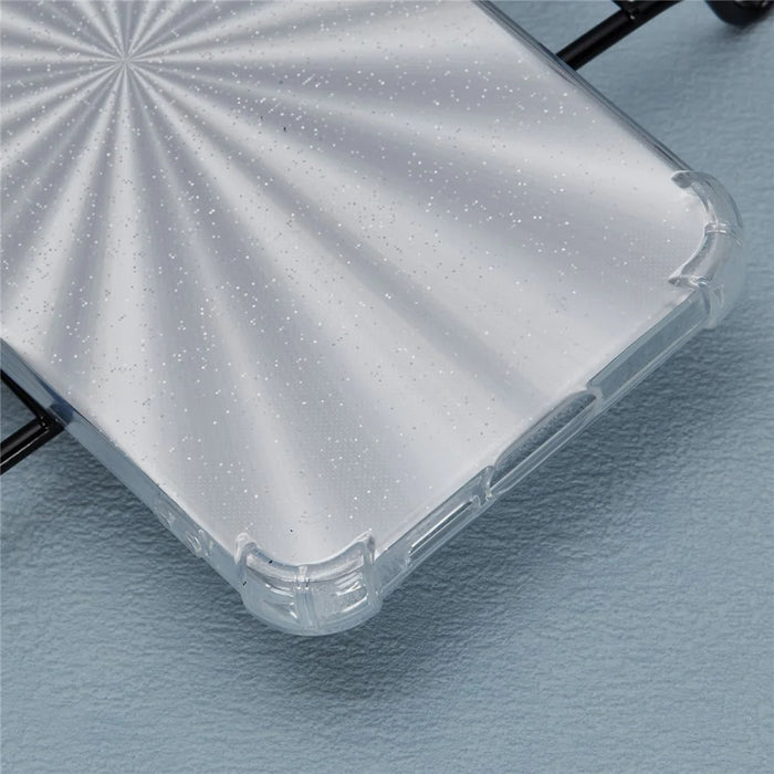 For Samsung Galaxy S24 FE Phone Case Anti-Drop TPU Protective Cover with Card Paper - Aurora Silver - 6