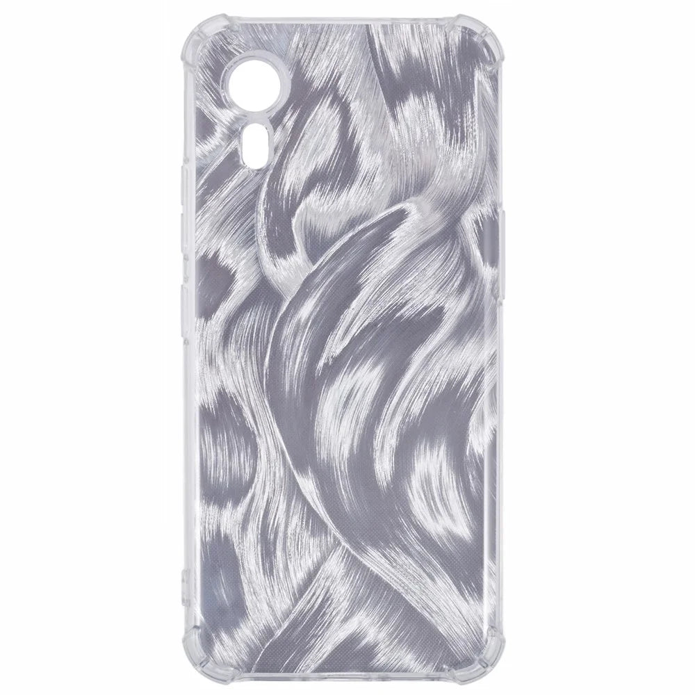 For Samsung Galaxy Xcover7 Clear Case Anti-Drop TPU Back Phone Cover with 4 Removable Papers - 3