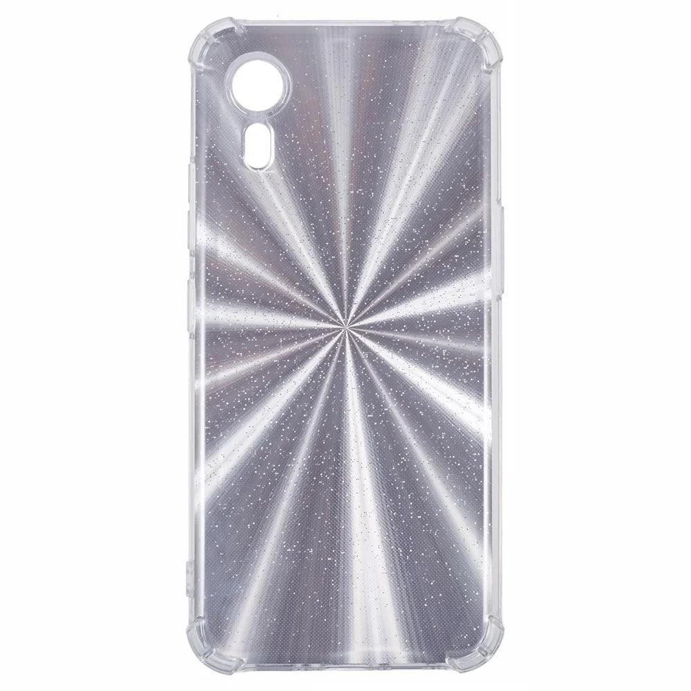 For Samsung Galaxy Xcover7 Clear Case Anti-Drop TPU Back Phone Cover with 4 Removable Papers - 4