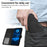 For iPhone 16 Pro Case 3 Card Holder Flip Folio PU Leather Phone Cover - Black - 7