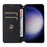 For Samsung Galaxy S24 FE Wallet Case Rhombus Imprint Leather Phone Cover - Black - 2