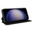 For Samsung Galaxy S24 FE Wallet Case Rhombus Imprint Leather Phone Cover - Black - 3
