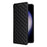 For Samsung Galaxy S24 FE Wallet Case Rhombus Imprint Leather Phone Cover - Black - 5