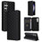 For Samsung Galaxy S24 FE Wallet Case Rhombus Imprint Leather Phone Cover - Black - 7