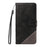 For Samsung Galaxy Xcover7 Case Shockproof Geometric Line Leather Phone Cover Card Holder - Black - 7