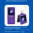 For Samsung Galaxy Z Flip5 5G Case Leather Coated PC Phone Cover with Ring Kickstand - Purple - 2