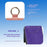 For Samsung Galaxy Z Flip5 5G Case Leather Coated PC Phone Cover with Ring Kickstand - Purple - 4