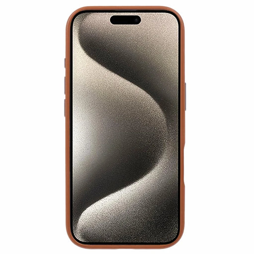 X-LEVEL For iPhone 16 Pro Case PU Leather Hard PC Back Phone Cover - Brown - 2