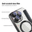 For iPhone 16 Pro Max Magnetic Case Card Slots RFID Blocking Leather Phone Cover - Black - 4