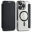 For iPhone 16 Pro Max Magnetic Phone Case RFID Blocking Phone Leather Cover - Black - 1
