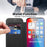 For iPhone 16 Pro Max Magnetic Phone Case RFID Blocking Phone Leather Cover - Black - 3