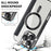 For iPhone 16 Pro Case Compatible with MagSafe PU Leather Card Slots Phone Cover - Black - 7