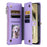 015 Style For Samsung Galaxy A55 5G Shockproof Case with Straps Leather Wallet Phone Cover - Purple - 2