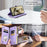 015 Style For Samsung Galaxy A55 5G Shockproof Case with Straps Leather Wallet Phone Cover - Purple - 7