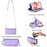 015 Style For iPhone 16 Plus Case Scratch-Resistant Leather Wallet Phone Cover with Straps - Purple - 5
