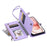 015 Style For iPhone 15 Leather Case Zipper Pocket Shockproof Phone Cover - Purple - 4